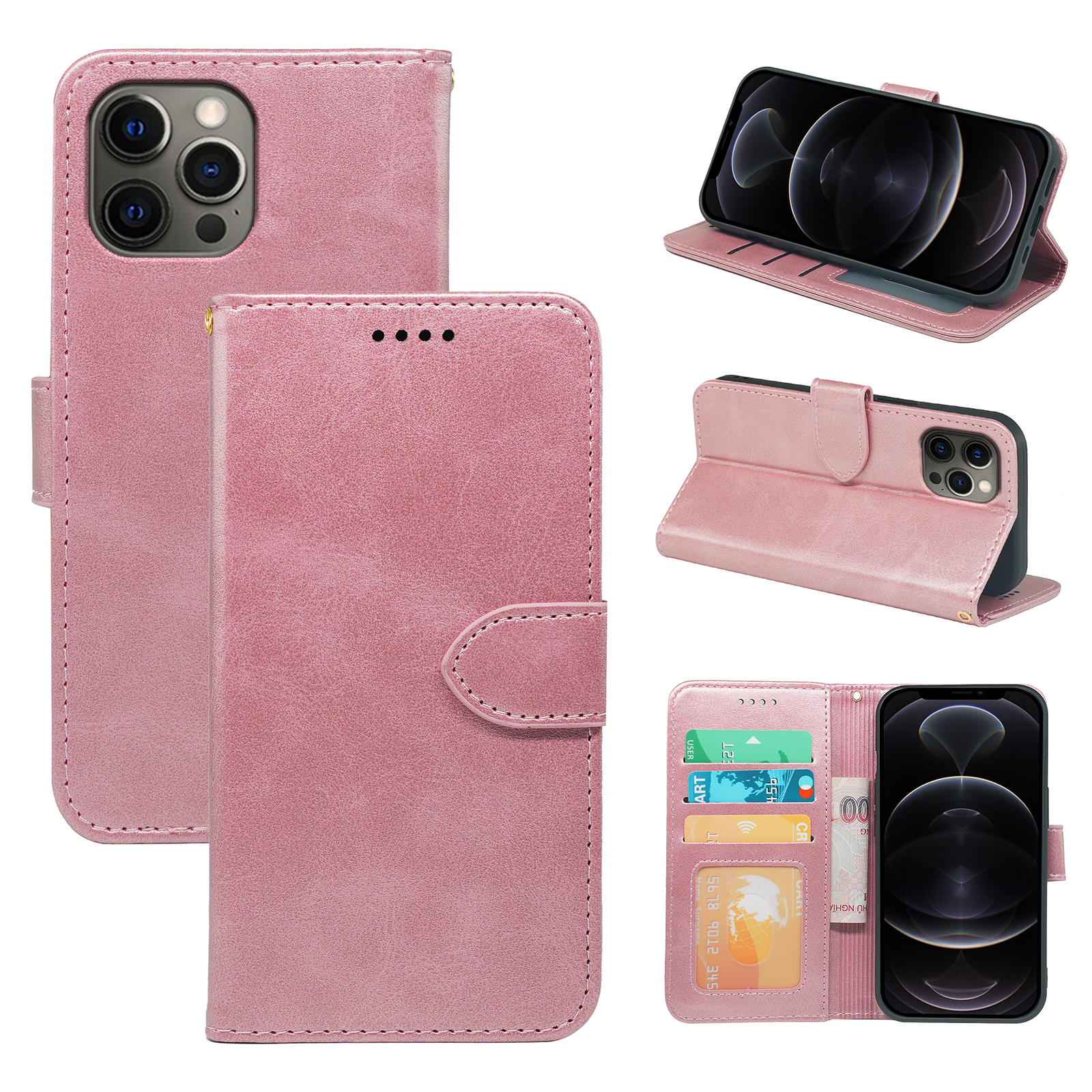 iPhone 13 Series Book Flip Case Leather Wallet