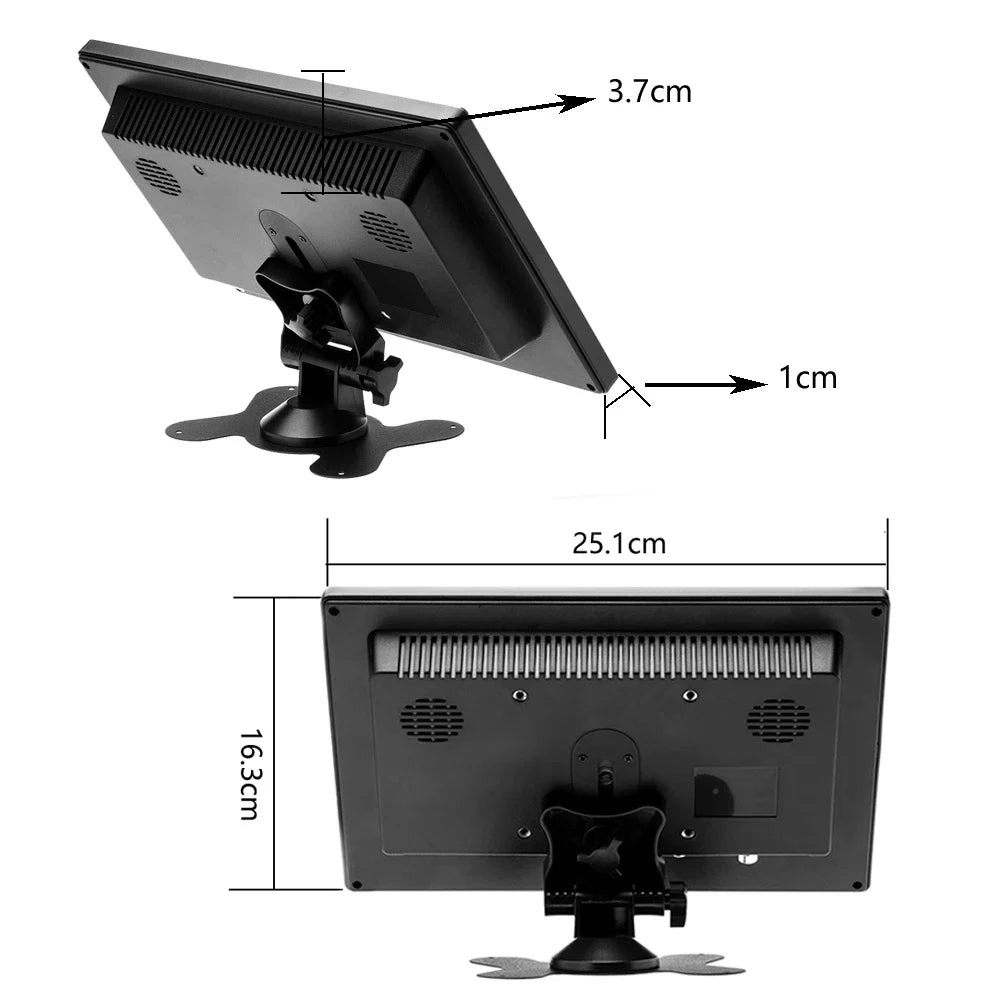 10.1" LCD HD Monitor, Mini TV & Computer Display Screen with HDMI VGA AV