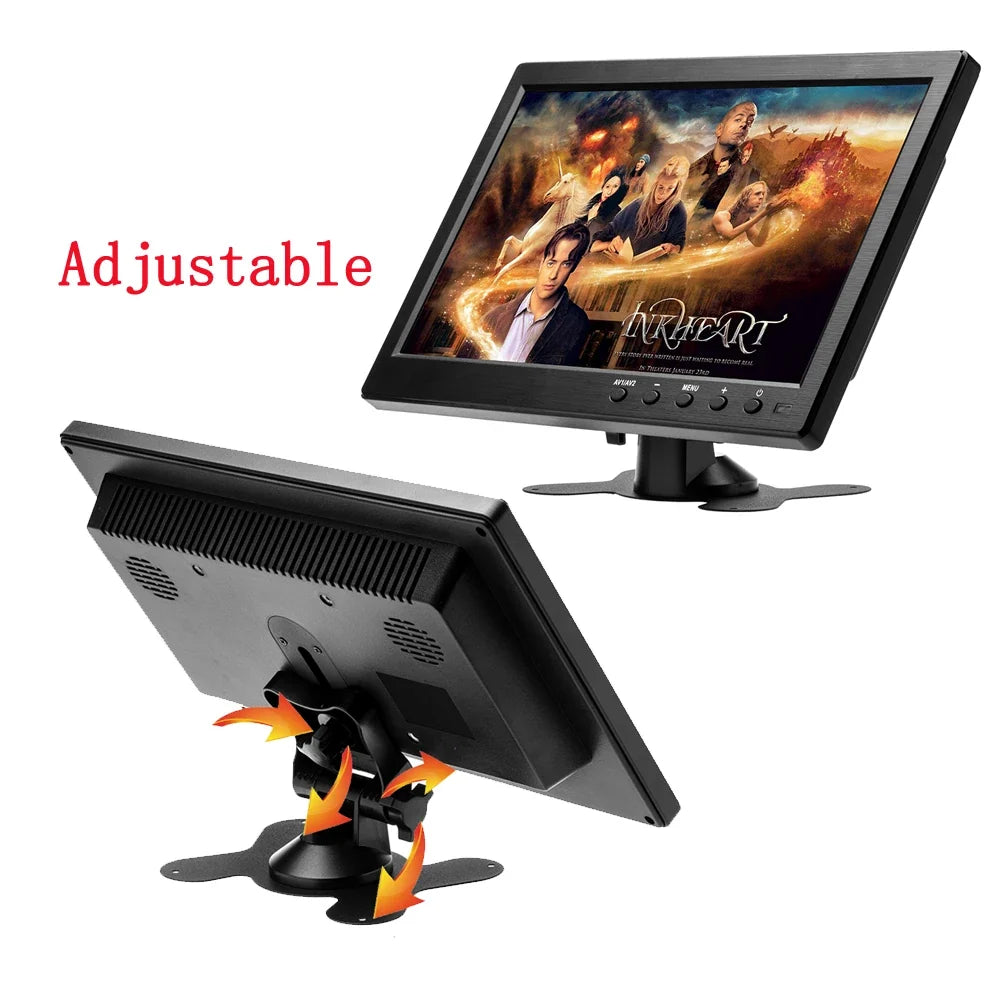 10.1" LCD HD Monitor, Mini TV & Computer Display Screen with HDMI VGA AV