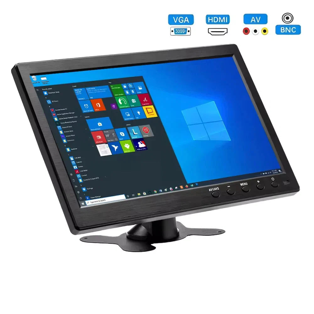 10.1" LCD HD Monitor, Mini TV & Computer Display Screen with HDMI VGA AV