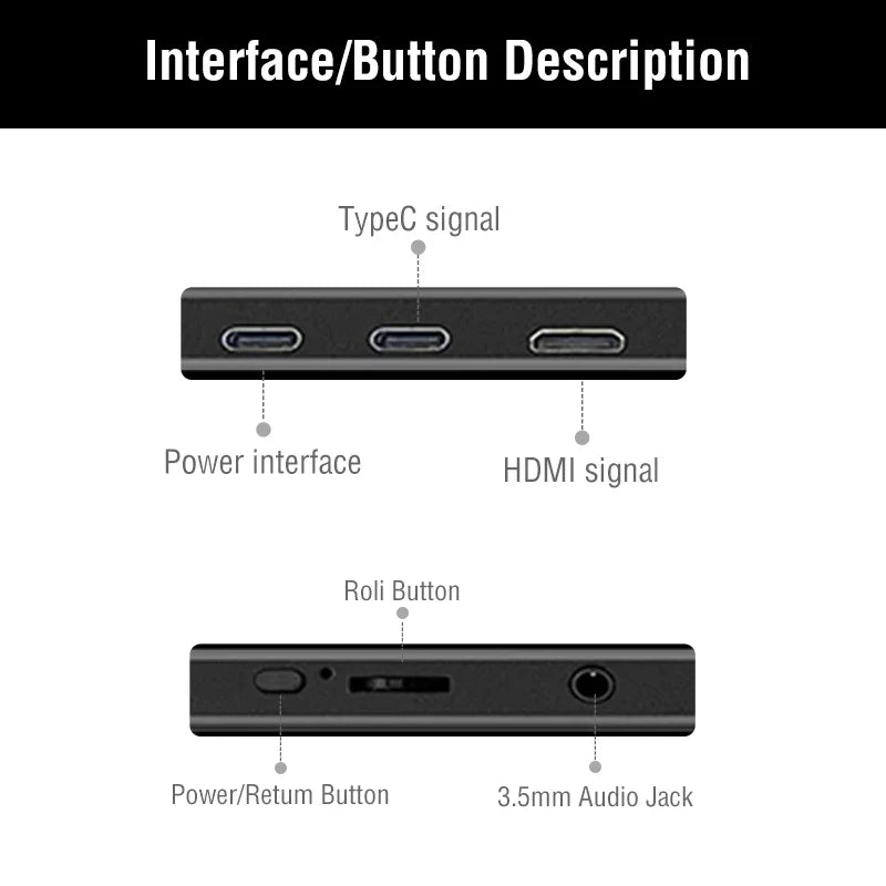14 Inch Portable Touch Screen Monitor - Gaming Computer Extended Display 14"