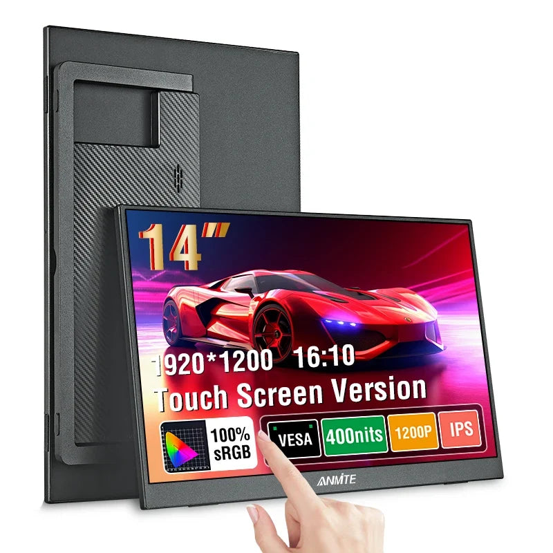 14 Inch Portable Touch Screen Monitor - Gaming Computer Extended Display 14"