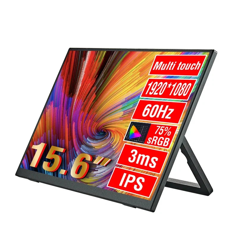 15.6" Portable Touchscreen Monitor 1080P HDR - Type-C HDMI Display for Laptop, PS5, Xbox & Switch