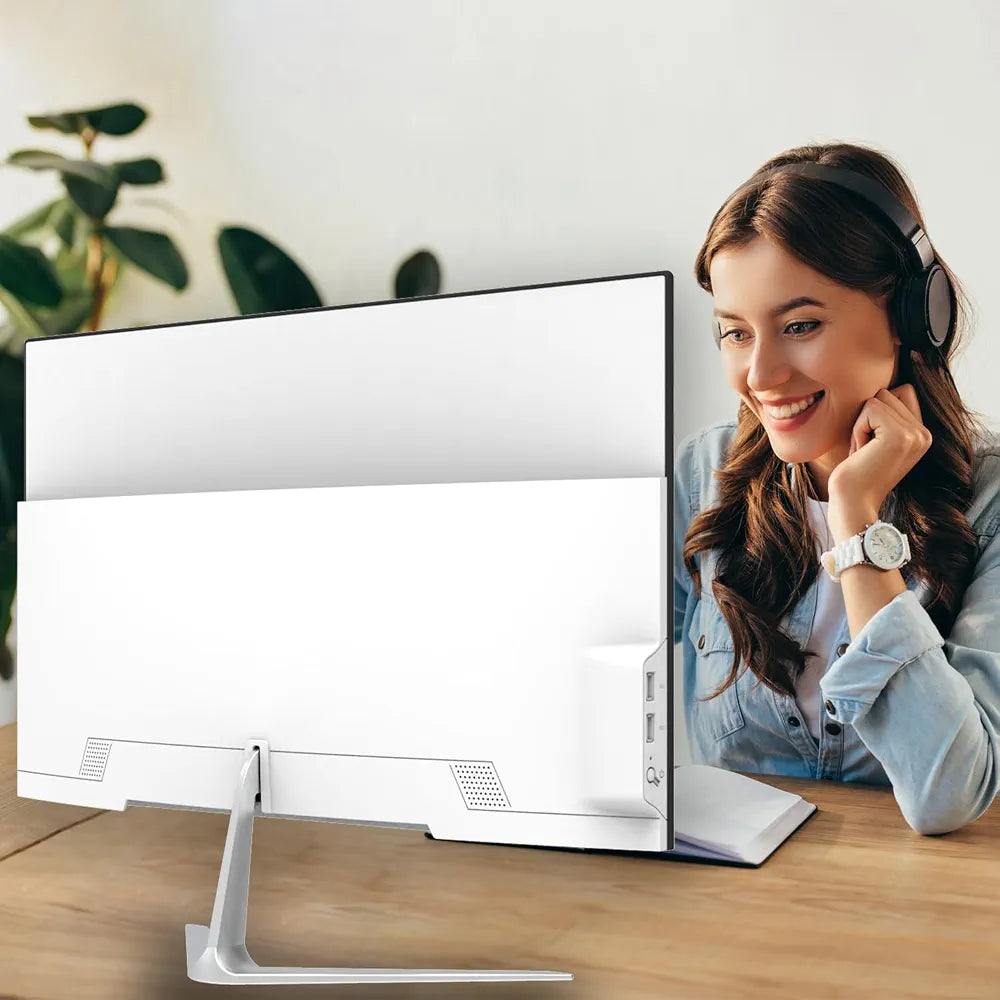 23.8" All-in-One PC, Intel i5-12450H 8-core, 16GB RAM, 256GB SSD, includes wired keyboard & mouse. Pre-installed Windows 11 Pro, ideal for home and office 