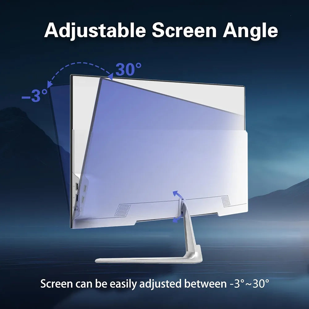 23.8" All-in-One PC, Intel i5-12450H 8-core, 16GB RAM, 256GB SSD, includes wired keyboard & mouse. Pre-installed Windows 11 Pro, ideal for home and office 