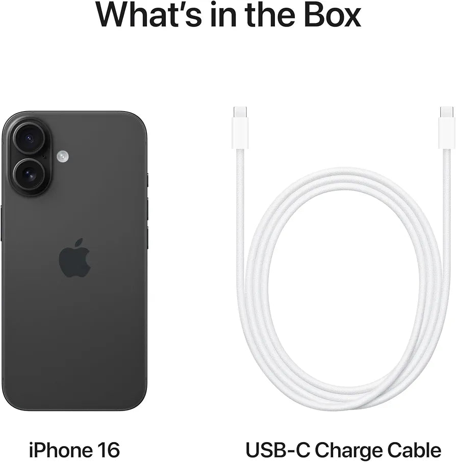 Apple iPhone 16 128 GB: 5G Mobile phone with Apple Intelligence, Camera Control, A18 Chip and a Big Boost in Battery Life. Works with AirPods; Black