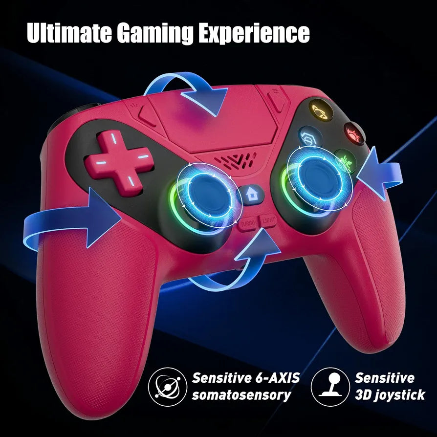 Nonbliep Wireless Controller for PS5/Slim/Pro/PC, Bluetooth Gamepad with Back Paddles, Speaker, Dual vibration, 6-Axis Sensor, Turbo, Macro, Touchpad and 3.5mm Audio Jack