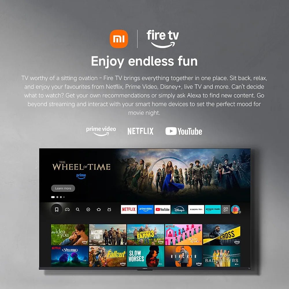XIAOMI TV F 32, 32 Inch , HD, Smart TV, Fire TV, Dolby Audio™, DTS Virtual:X S Alexa Voice Control, Works with Apple AirPlay, [Model Year]