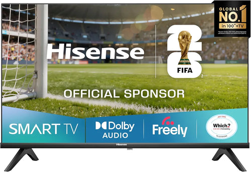 Hisense 40" 40E4QTUK FHD LED TV with Freely - Direct Lit LED, Dolby Audio, Natural Colour Enhancer, Games Mode, Sports Mode with Freely, Disney +, YouTube, Netflix