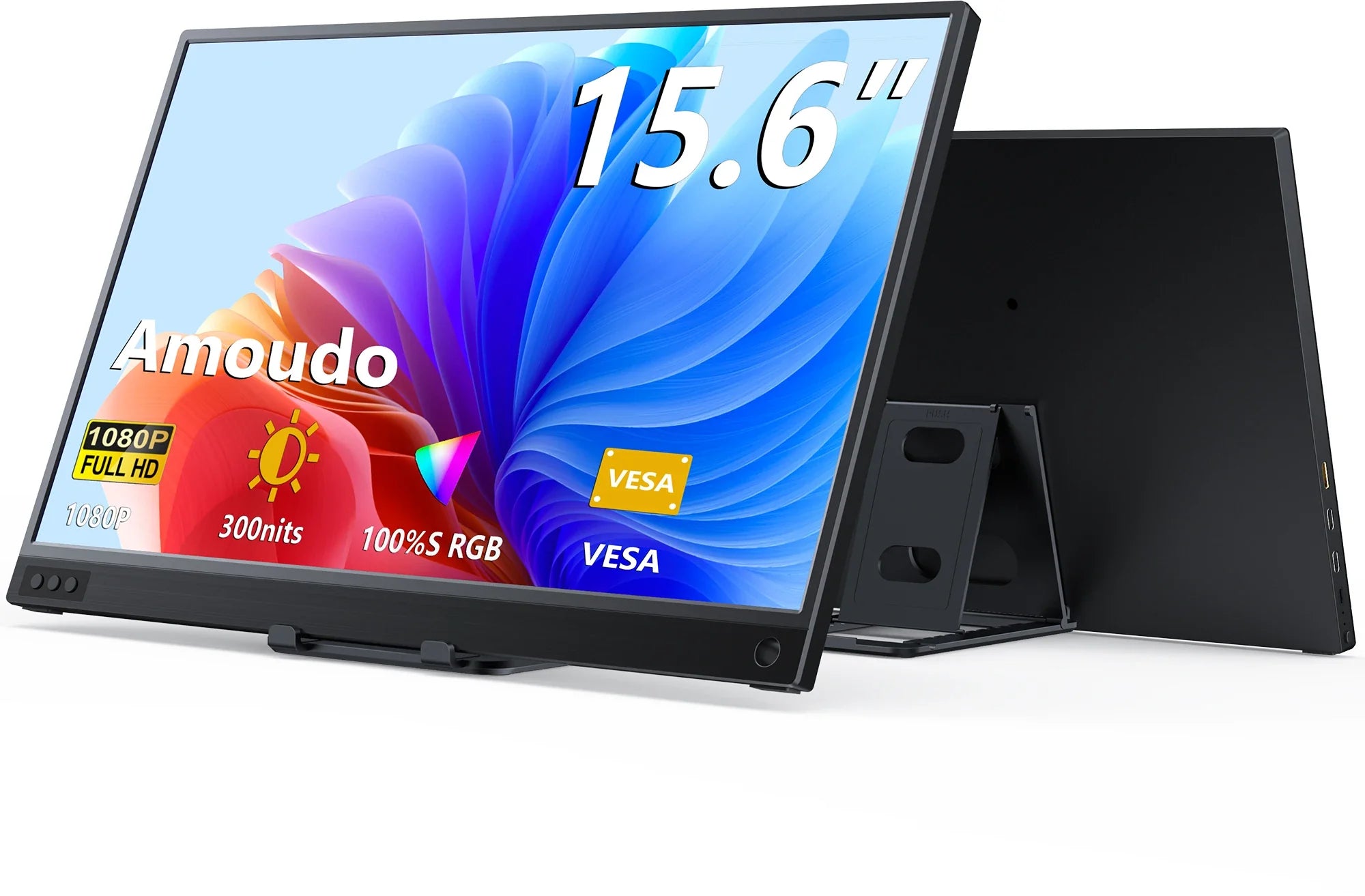15.6" Portable Monitor - 1920x1080 IPS USB-C Mini HDMI Extend Display Screen