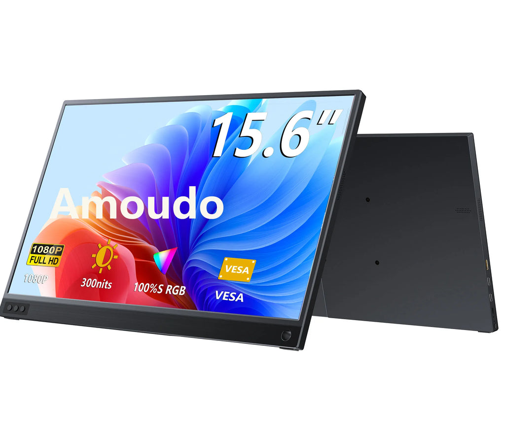 15.6" Portable Monitor - 1920x1080 IPS USB-C Mini HDMI Extend Display Screen
