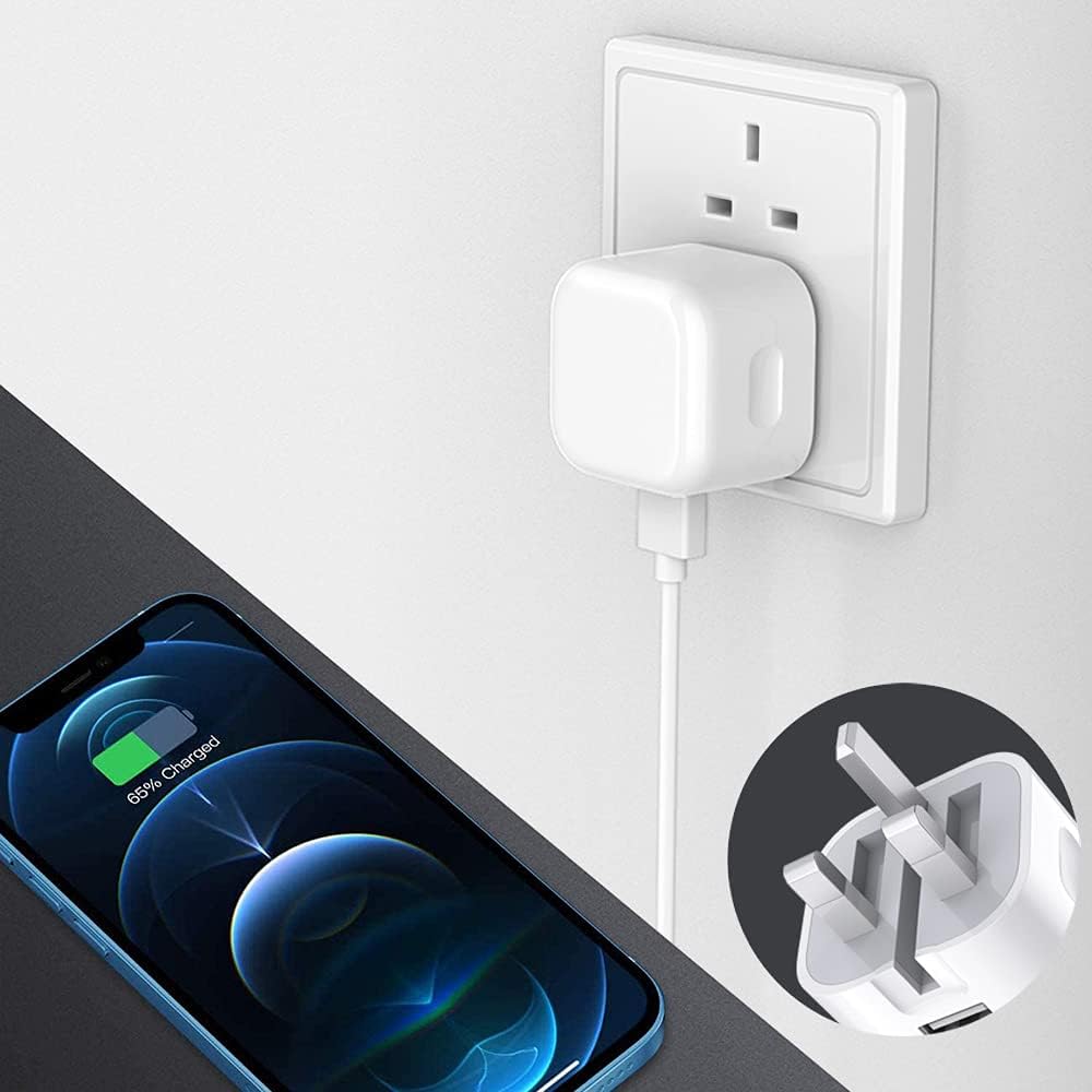 20W Foldable Dual USB-A & USB-C Fast Charger Adapter for Samsung Galaxy, iPhones & Android