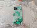 Marble Geometric TPU Green Case - For iPhone 11 Pro