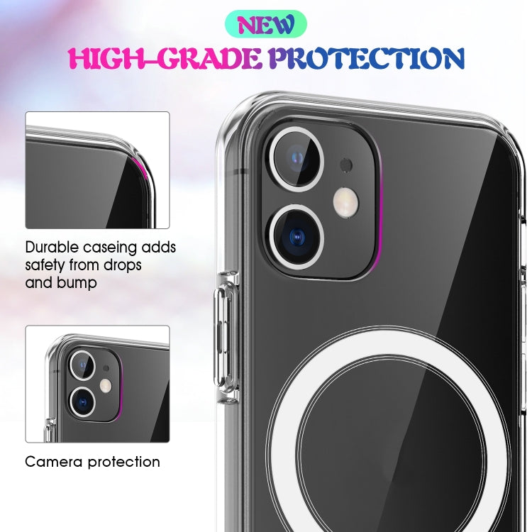 For iPhone SE 2020 / 8 Magsafe Case Simple Magnetic Ring All-inclusive Clear Crystal Acrylic PC +TPU Shockproof Case, For iPhone SE 2020