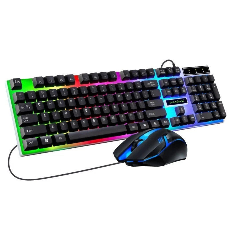 RGB Gaming Keyboard and Mouse Set USB LED for PC Laptop Illuminated Combo