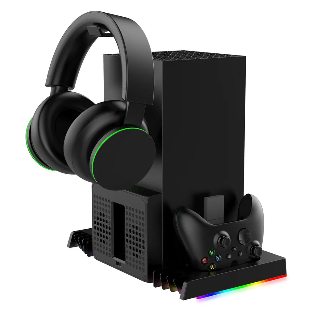RGB Cooling Fan Stand & Charging Station for Xbox Series X Console & Controller