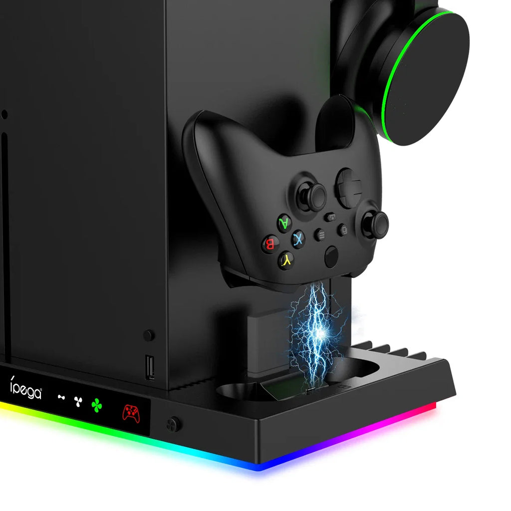 RGB Cooling Fan Stand & Charging Station for Xbox Series X Console & Controller