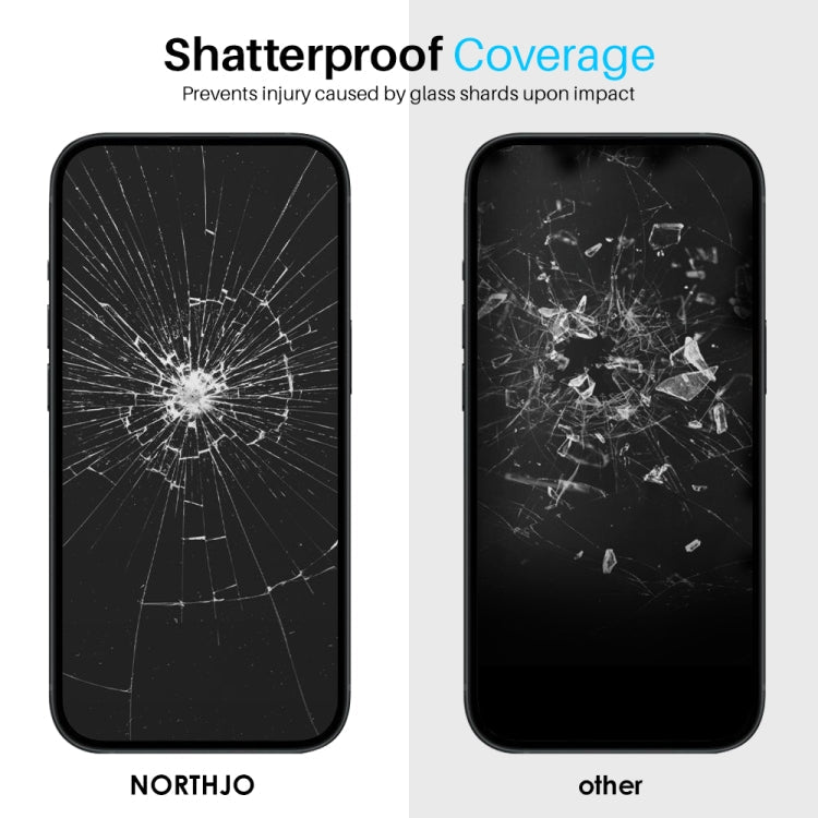 NORTHJO 2pcs Tempered Glass Film with Installation Frame - For iPhone 16 Pro Max
