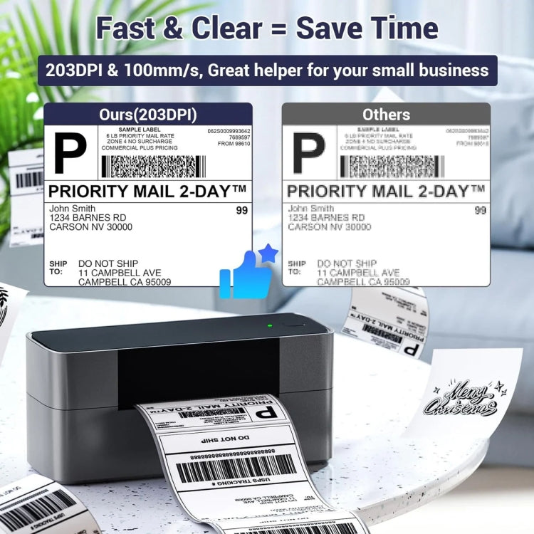 Phomemo PM245-BT Bluetooth Shipping Label Printer Support Labels Width  1- 4.6 Inch(UK Plug)