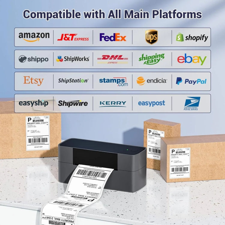 Phomemo PM245-BT Bluetooth Shipping Label Printer Support Labels Width  1- 4.6 Inch(UK Plug)