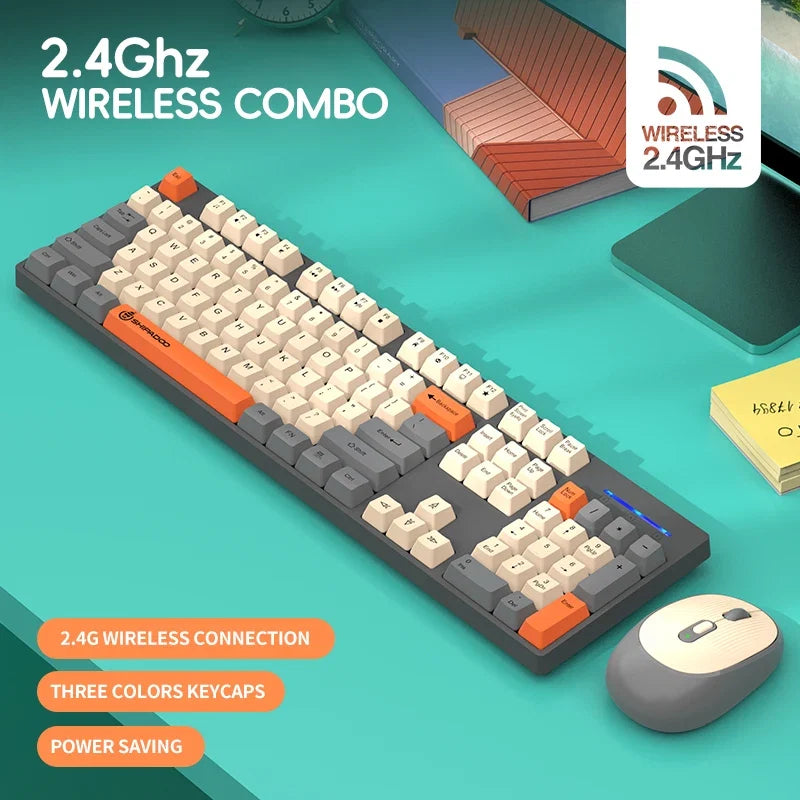 Wireless Keyboard and Mouse Combo Set 2.4G for Laptop & Desktop Computer Gaming
