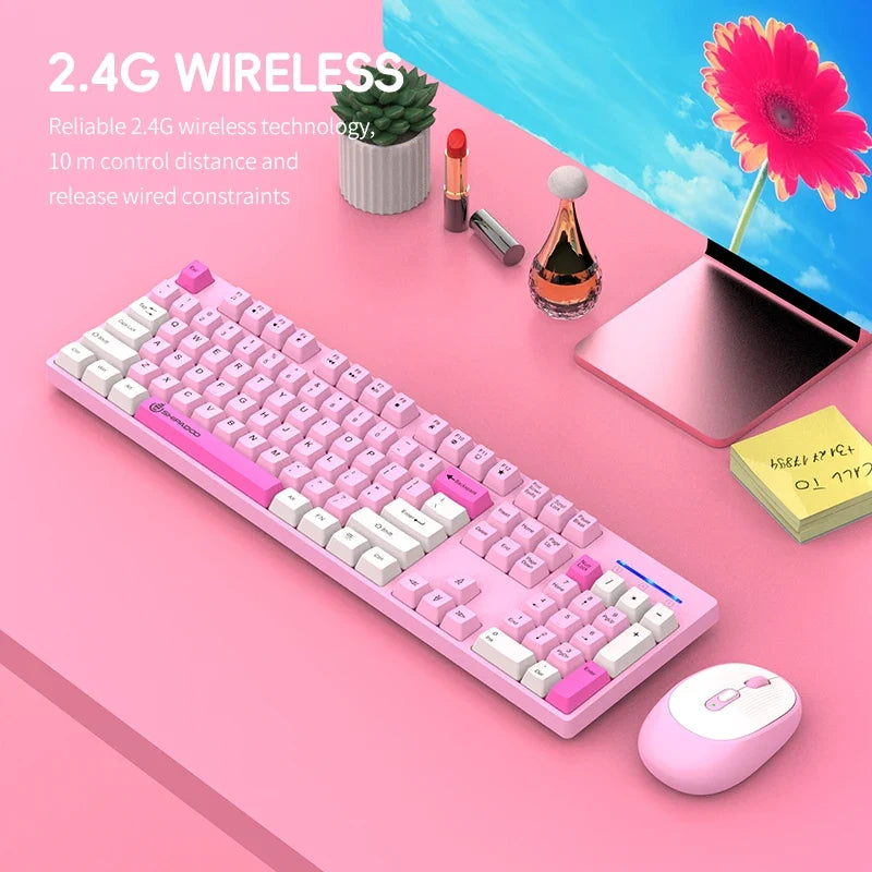 Wireless Keyboard and Mouse Combo Set 2.4G for Laptop & Desktop Computer Gaming