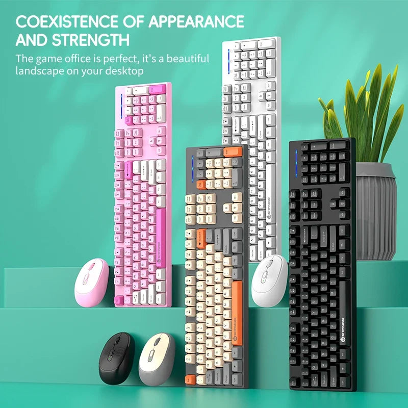Wireless Keyboard and Mouse Combo Set 2.4G for Laptop & Desktop Computer Gaming