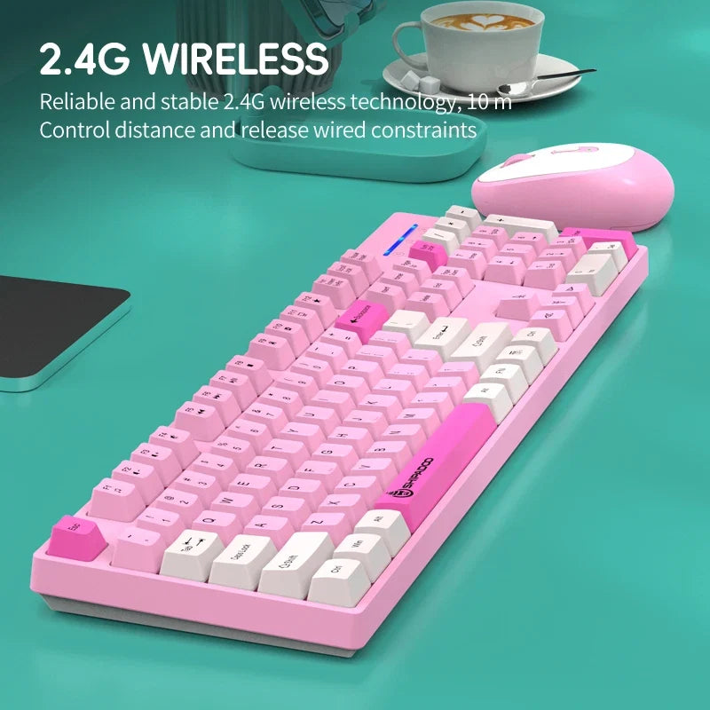 Wireless Keyboard and Mouse Combo Set 2.4G for Laptop & Desktop Computer Gaming