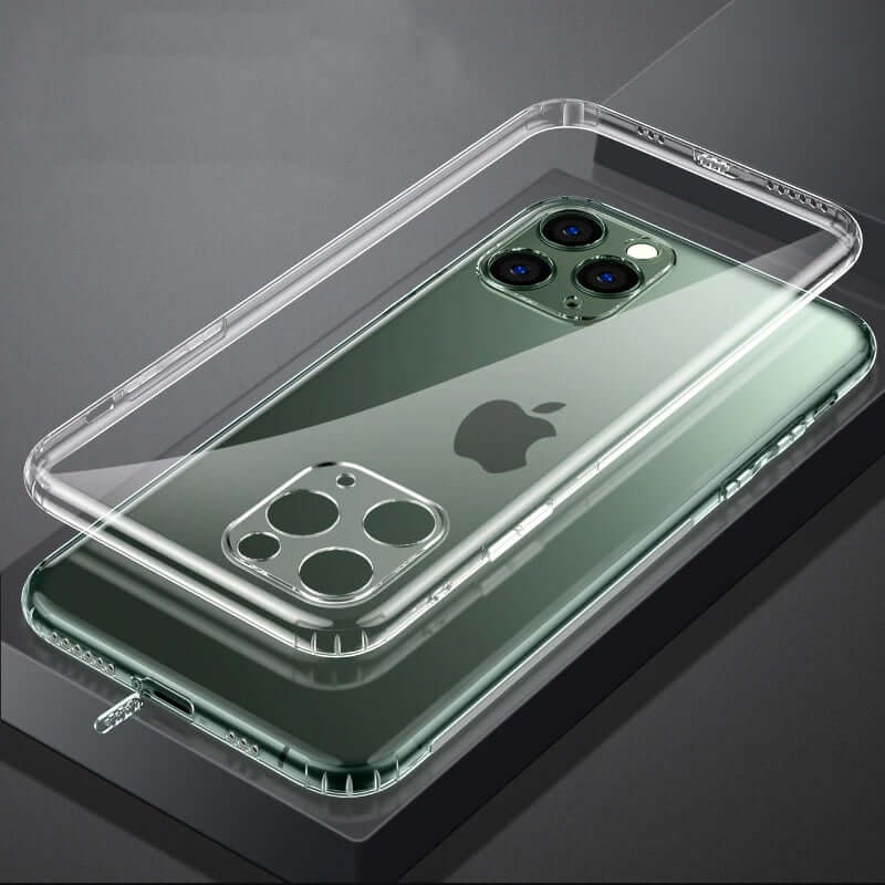 Soft TPU Clear Case with Dust Plug - For iPhone 12