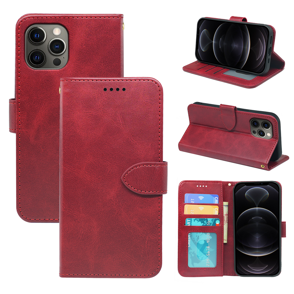 iPhone 13 Series Book Flip Case Leather Wallet
