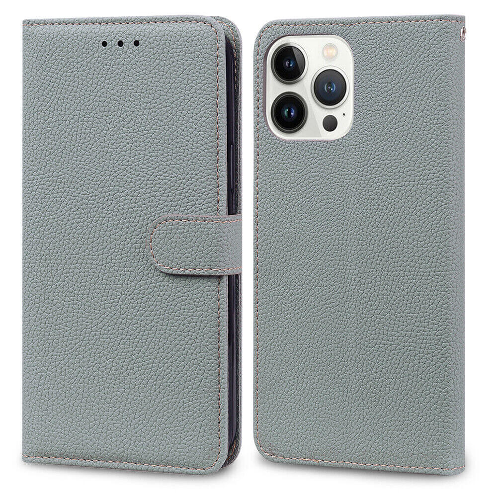 iPhone 15 Series Book Flip Case Leather Wallet