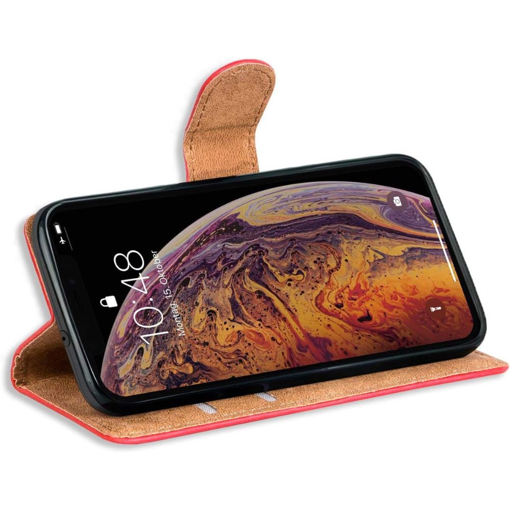 iPhone X / XS / XR / XS Max Book Flip Case Leather Wallet