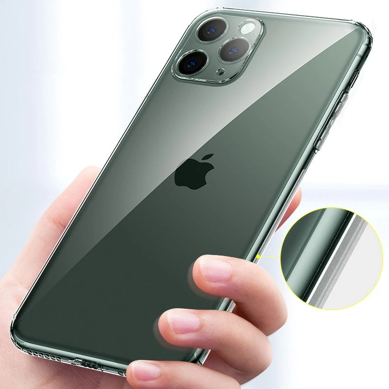 Soft TPU Clear Case with Dust Plug - For iPhone 16 Plus